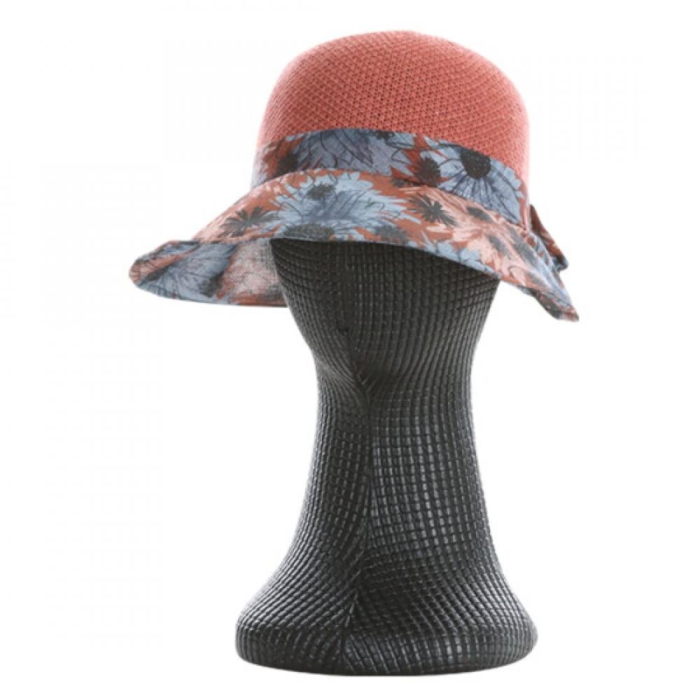 Shop Women Uv Protection Sun Cap Back Ribbon Bucket Hat Brick Km Wh 0739
