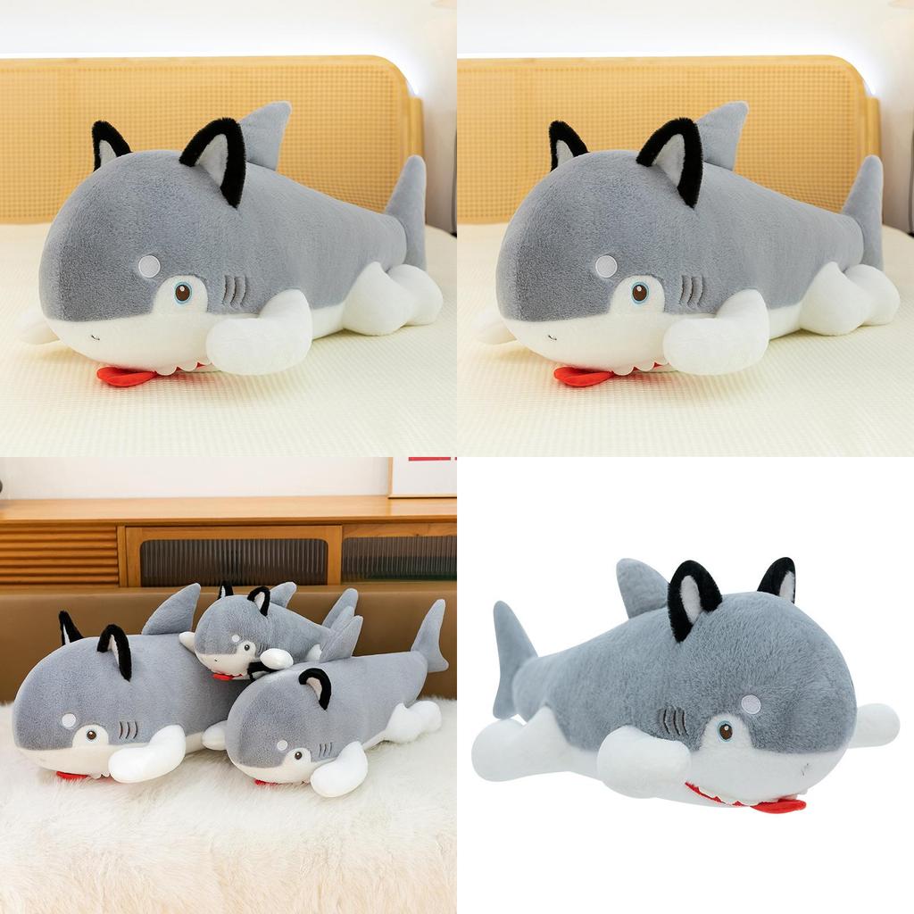 Creative Shark Dog Plush Toy With Soft Pp Cotton Filling For Kids Sleep Pillow Gift