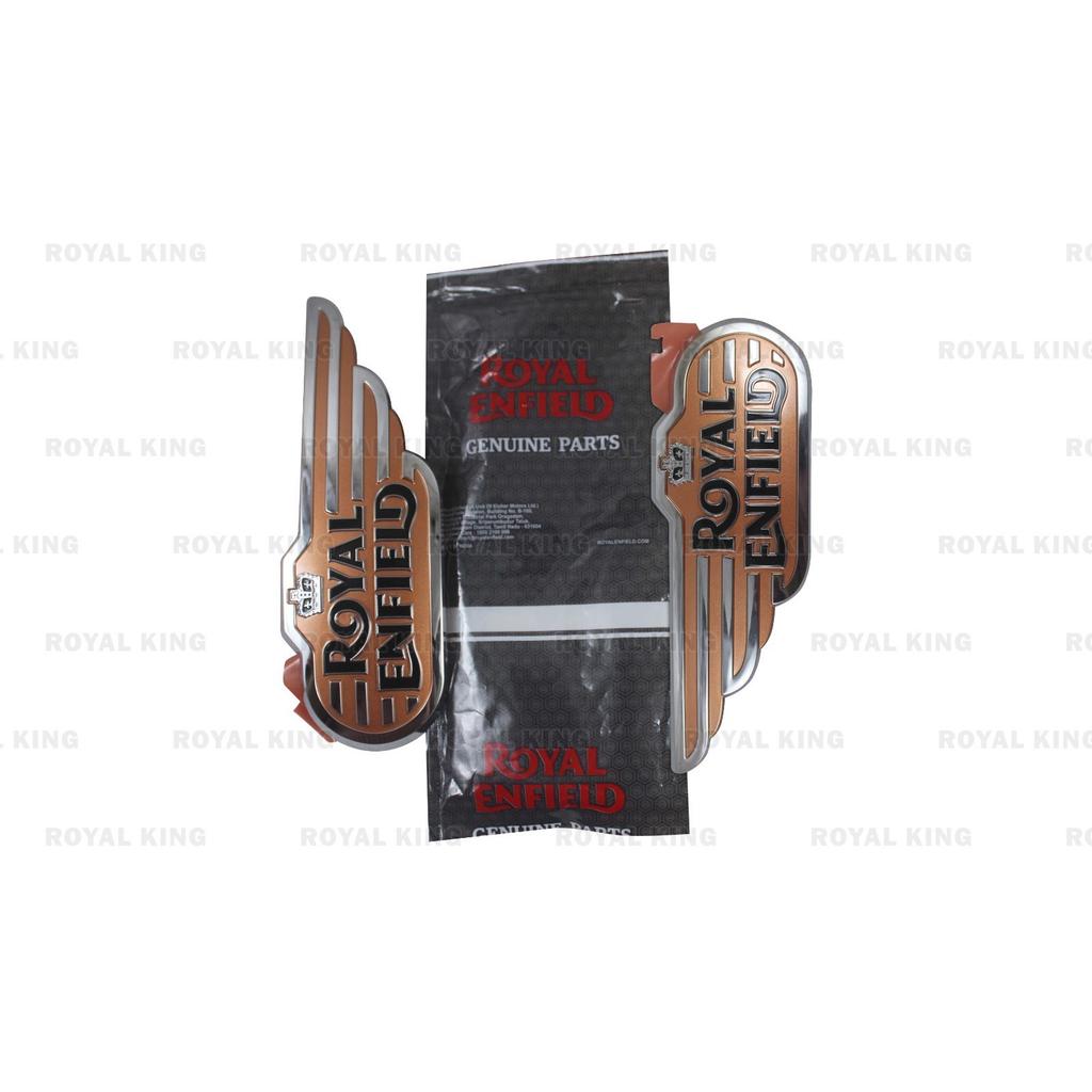 Royal Enfield New Bullet "350 3D Chrome Badge Tank Decal Right & Left Side"