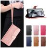 Samsung Galaxy A12 A15 A26 S20-S25 Sorozathoz Elegáns Univerzális Bőr Pénztárca Telefon Tok Csuklópánttal Többfunkciós Védőtok