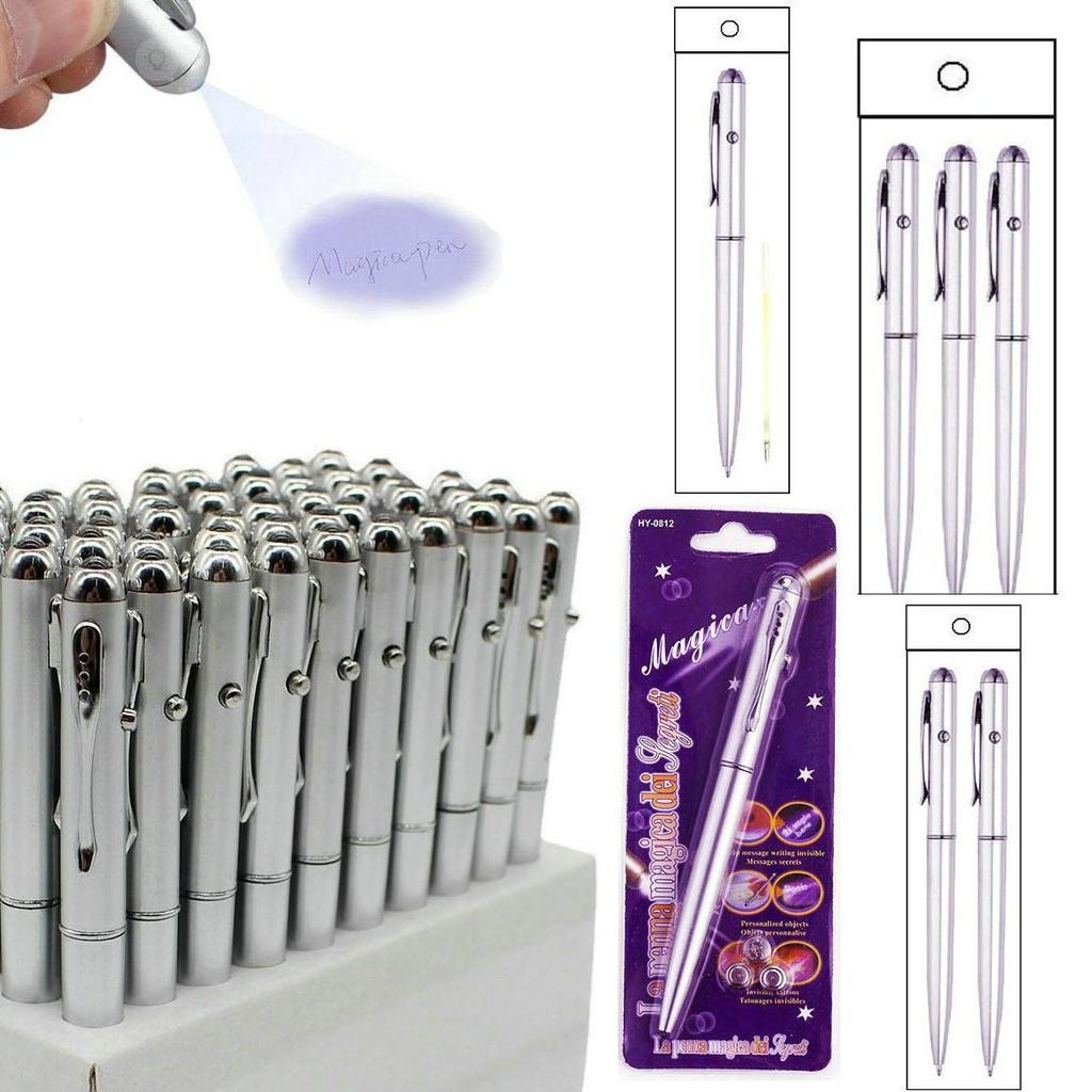 Magic Light Ballpoint Pen with Bright Head Torch and Invisible Ink