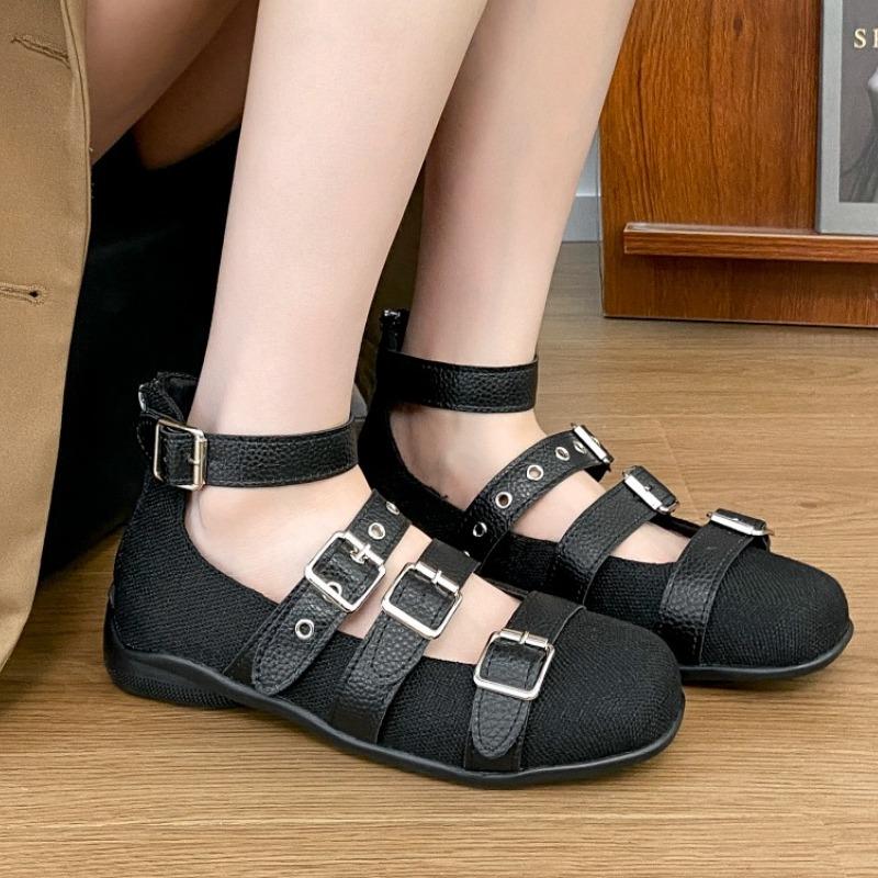 Women Square Toe Flats Shoes Luxury Loafers Brand Party Sandals Designer 2025 Summer New Marie Janes Shoes Casual Sport Sneakers