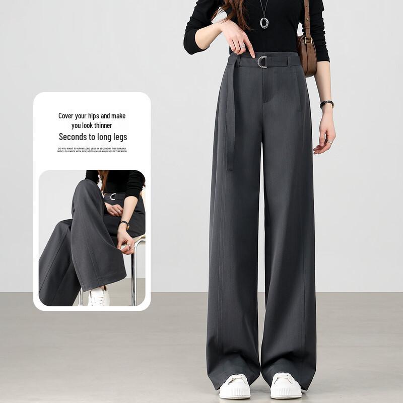 Women's High-Waist Wide-Leg Casual Trousers