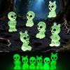 60 Peças de Mini Figuras de Alienígenas Brilhantes Mistas, Decoração de Mesa, Miniaturas de Alienígenas que Brilham no Escuro, Miniaturas Decorativas para Bilhar, Artesanato DIY