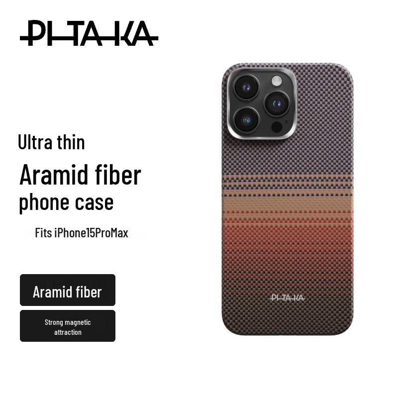 PITAKA MagEZ Kevlar Aramidové Vlákno Pouzdro na Telefon pro iPhone 15 Série