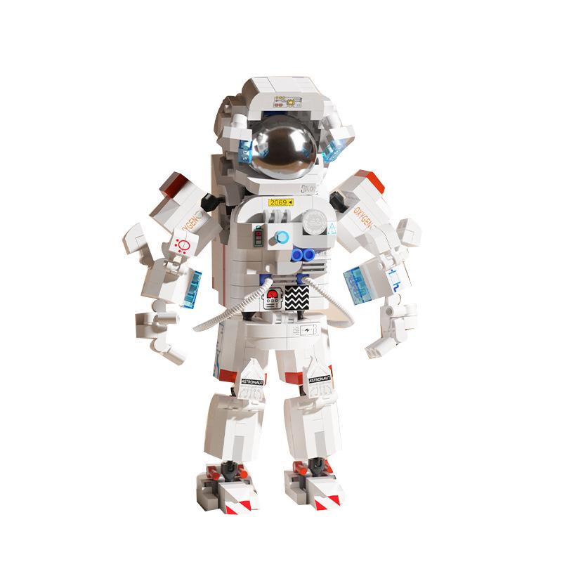 Micro-Particle Space Astronaut Model Building Blocks - Interlocking Toy for Kids