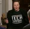 Hot Musk Wears Tech Support Tshirt