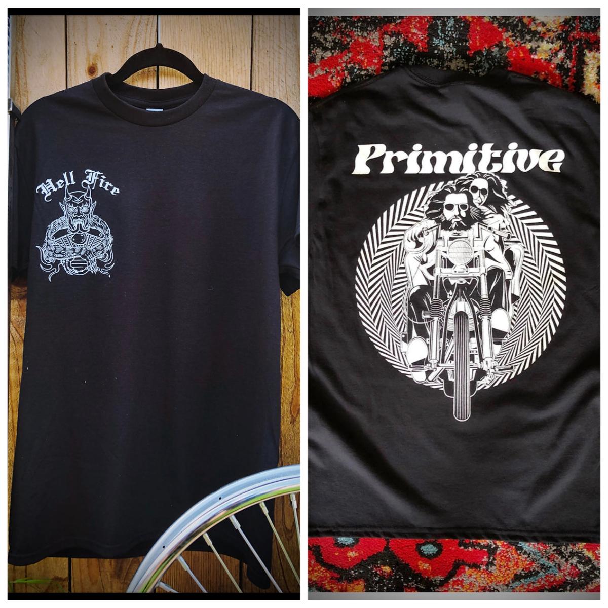 

2025 Мотоциклетная ПРИМИТИВНАЯ Мотивация Черная Мужская Футболка Райдер Конус Лопата Круглый Вырез Хлопок Свободная Повседневная Мужская и Женская Футболки 4XL