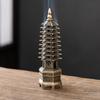 Classical Alloy Wenchang Tower Incense Burner For Home Office Decor And Spiritual Use