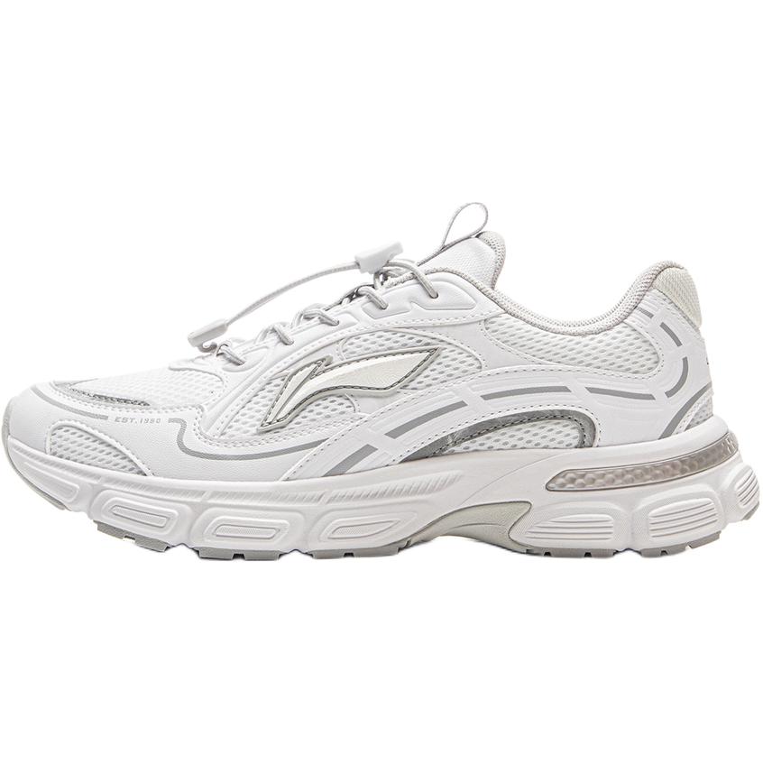 Li Ning Kids Sports Lifestyle Series Fashion Trend Non-Slip Wear-Resistant Low-Top Casual Shoes Kids Sneaker White YKCV218-5