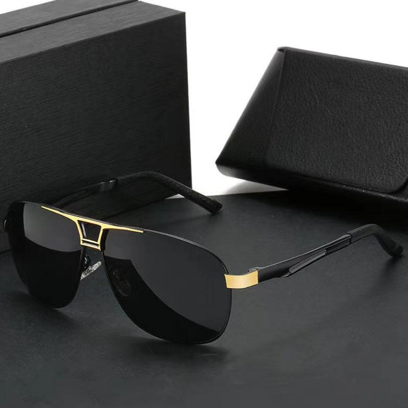 New Fashion Pochromic Sunglasses Men Retro Polarized Driving Sun Glasses Luxury Brand Men's TAC Lens Goggle UV400