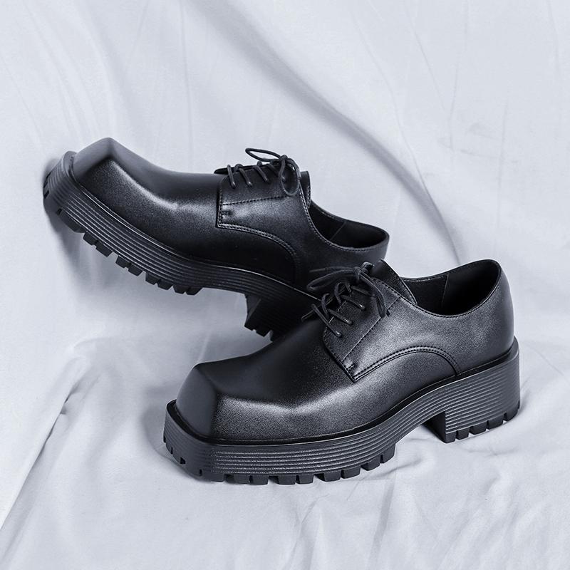 2026Autumn New Derby Shoes Fashionable Luxury Shoes Square Head British Style Low Heel Boots Casual Daily Workwear Leather Shoes