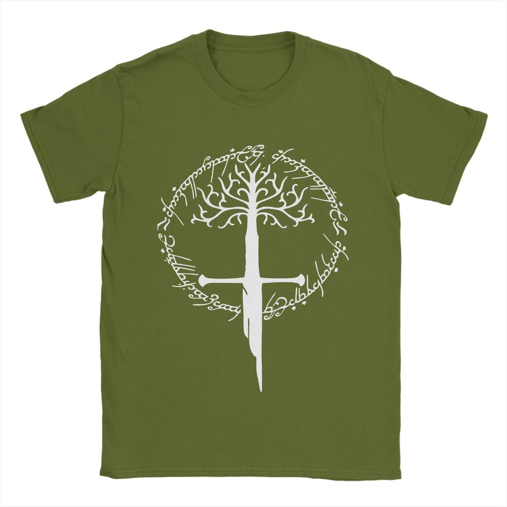 L-Lords Of The R-Rings 100 Cotton T-Shirt For Men's Beach  Street Style T Shirts Round Neck Trendy Cool T Shirt Printed Clothes