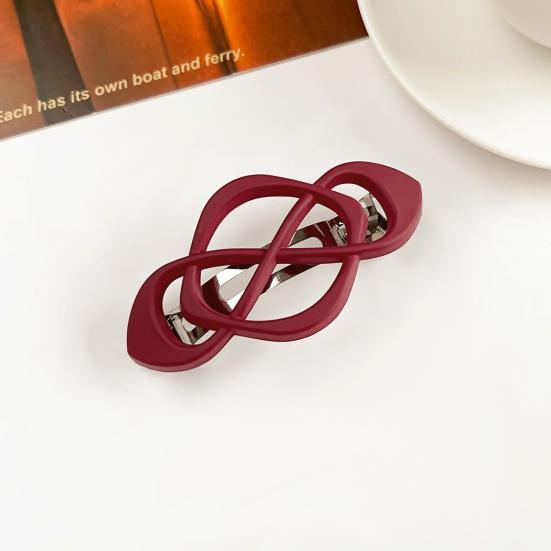 1/4Pcs Vintage French Hair Barrette Matte Finish Hair Clips Cross-Shaped Design Hair Styling Tool Hair Accessories