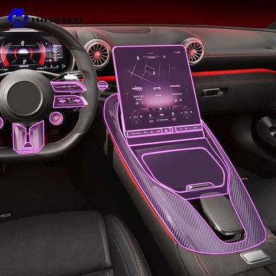 Für Mercedes-Benz AMG GT C192 2024-2025 Auto Innenraum Mittelkonsole Schutzaufkleber Innenraum Dekorstreifen TPU Schutz