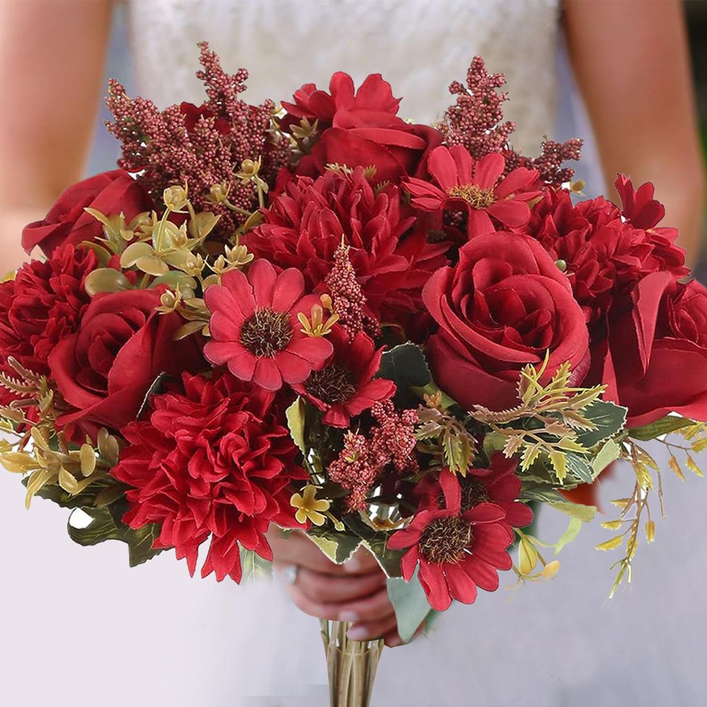 High Quality Artificial Flowers New Year's Decoration Wedding Garden Rose Arch Christmas Home Fake Silk Rose Hydrangea for Party