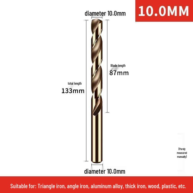 Cobalt Stainless Steel Twist Drill Bit Set for Metal, Aluminum, and Angle Iron