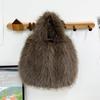 Wrist Bag New Handheld Fur Bag Autumn and Winter Imitation Fox Hair Bucket Plush Bag Textured Versatile Hand Bag