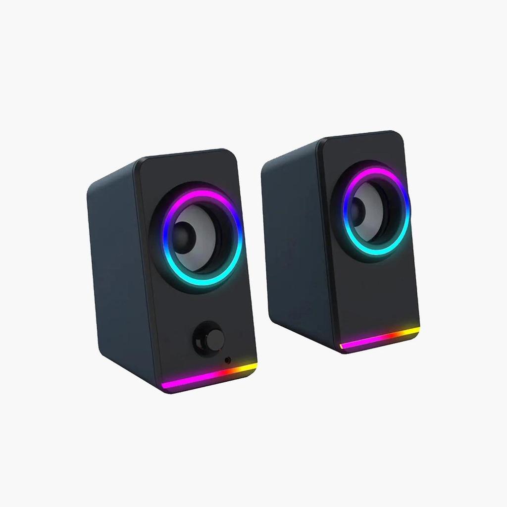 Altoparlanti Desktop per Computer da Gioco con Subwoofer Cablato per Uso Multimediale e Domestico