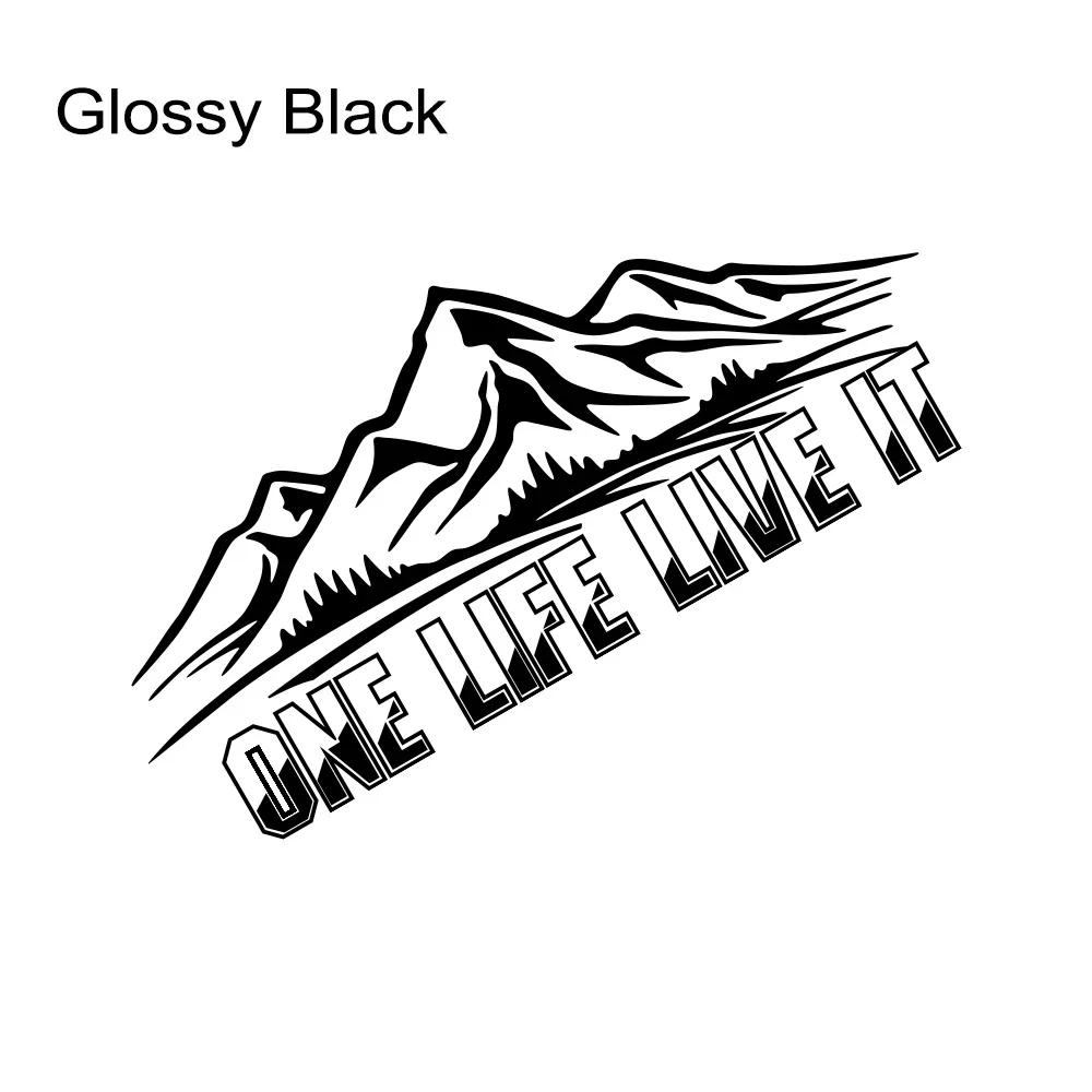 One Life Live It Mountain Car Sticker Decor Vinyl Decal For Camper Van Motorhome RV Auto Body DIY Decoration Sticker Accessories