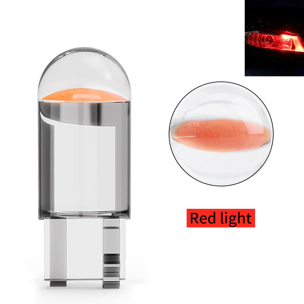 10/50 Pcs COB Glass LED Bulb T10 Car Light 6000K Auto License Plate Lamp Dome Read Light 5W5 LED Signal Light 7 Colors