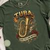 Tuba Player T-Shirt, Feel The Low Notes Musician Gift, Brass Instrument Band Member Tee, Orchestra Music Lover Apparel