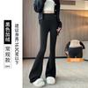 Micro-pull Shark Pants Women's Outer Wear Spring and Autumn New High Waist Hip Lift Bottom Thin Black Yoga Horn Pants