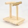 Parrot Rocking Stand Bird Toy Prickly Ash Wood Interactive Spinning Perch for Small To Medium Parrots