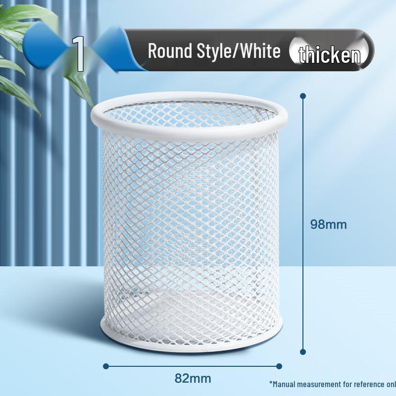 

Iron Pen Holder: Office & Student Desktop Metal Stationery Organizer