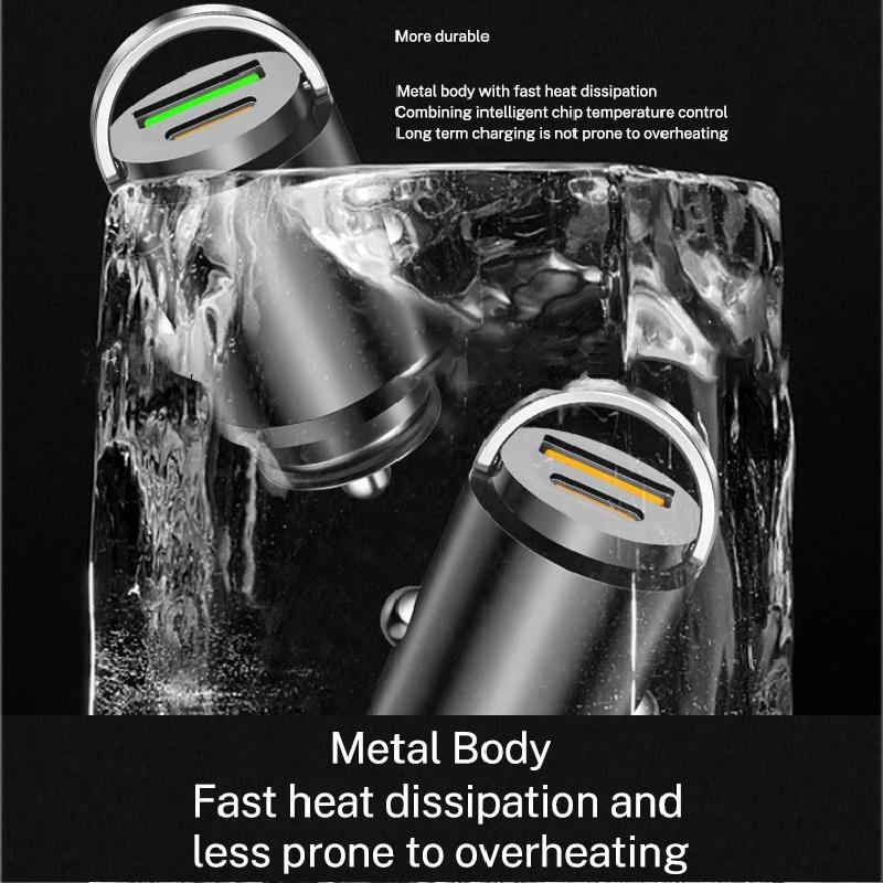 Autoladegerät Aluminiumlegierung PD30W Mini Pull Ring 100W Autoladegerät Zigarettenanzünder