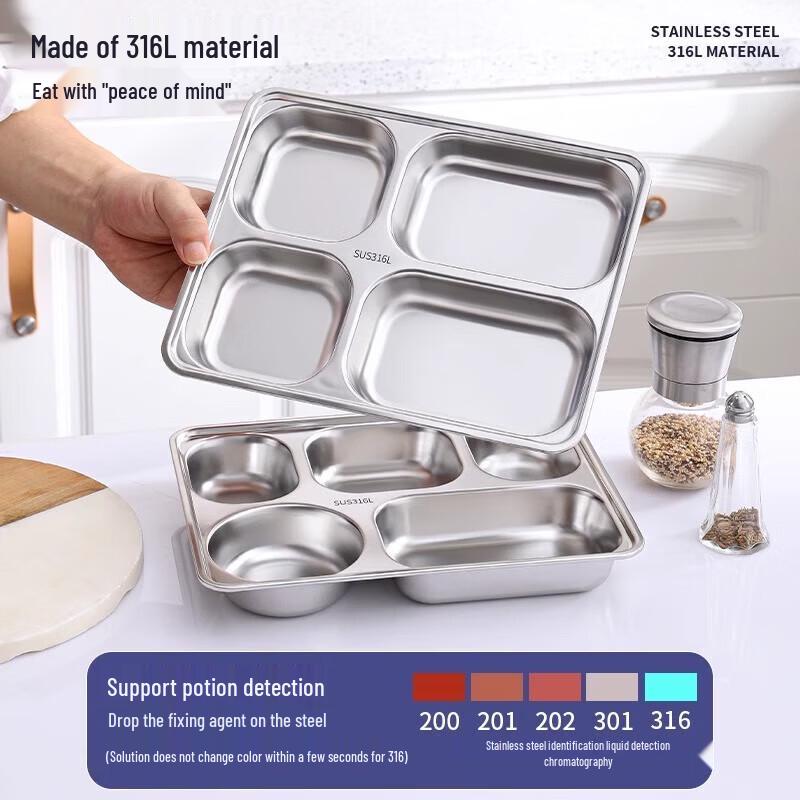 Stainless Steel Divided Meal Tray