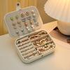 Large Capacity Walnut Wood Pattern Jewelry Box With Multiple Layers For Gift And Travel Storage