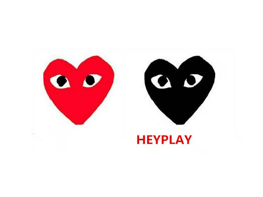 HEYPLAY Unisex Trendige Blaue Reißverschlussjacke mit Rotes Herz & Großem Schwarzen Herz auf dem Rücken, Kapuzenpullover mit Stehkragen.