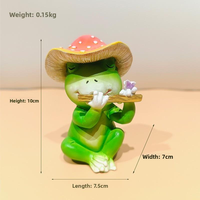 Creative Micro Landscape Courtyard Garden Cute Animal Home Office Desk Decoration Frog Ornament