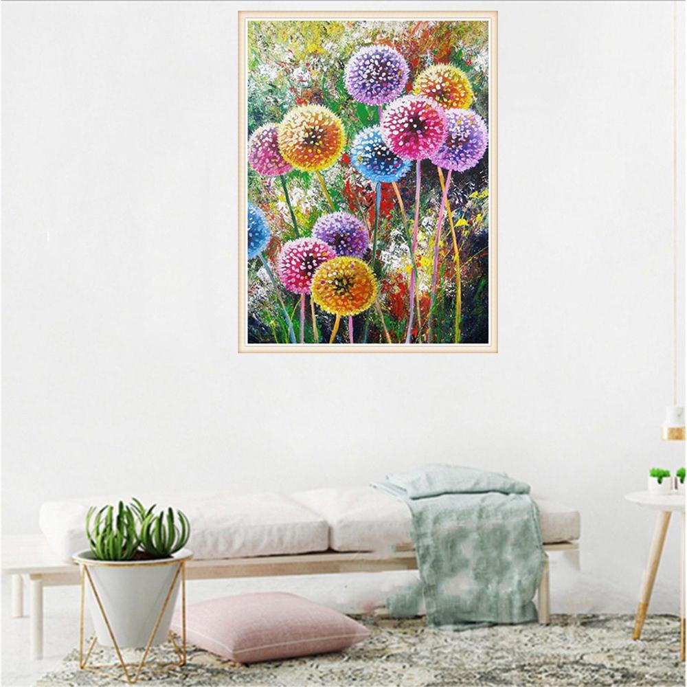 DIY 5D Diamond Painting S10097 Dandelion 40x30 Full Drill Crystal Rhinestone Embroidery Paintings Arts Craft for Home Wall Decor