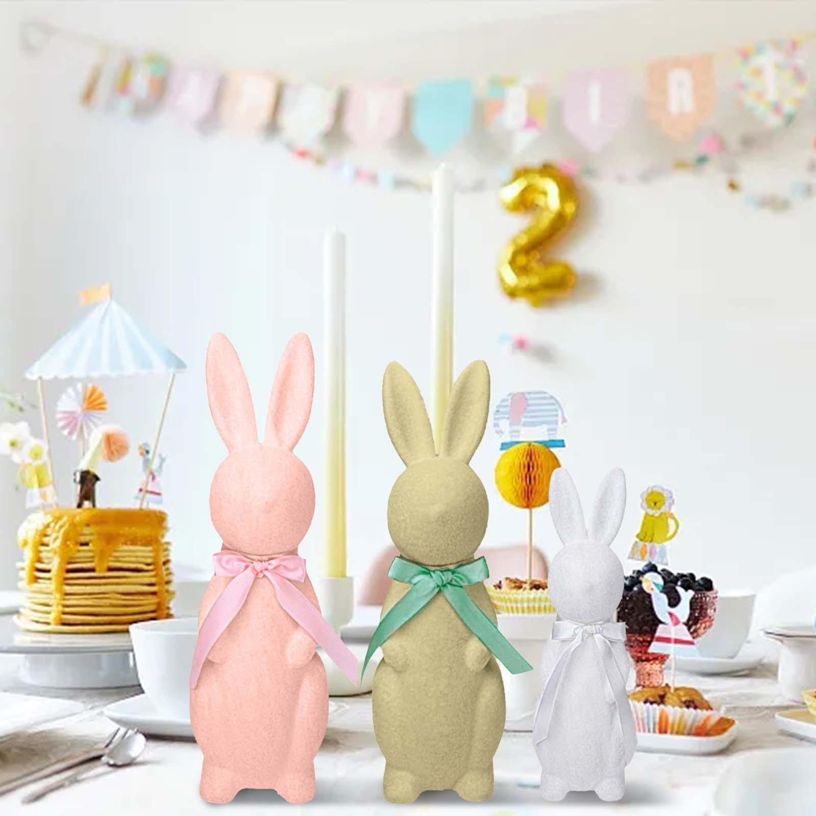 

Home Table Decor Crafts Easter Bunny Set Table Pieces Party Decorations Cute Bunny Figures Easter Home Party Decor Accessories One Size