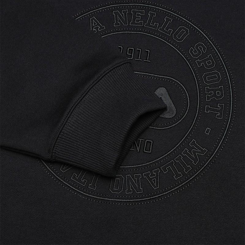 New FILA Sweatshirt Men's Jet Black F11M445208FBK