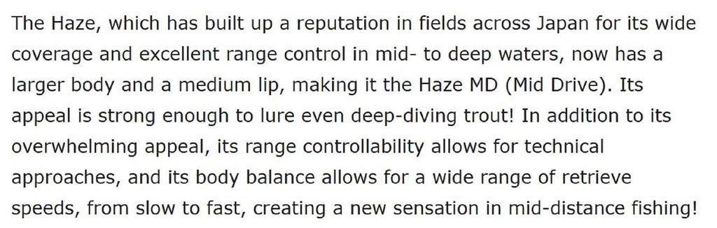 Valkein Haze MD 29mm 2.9 grams Floating Lure M190 (2735)