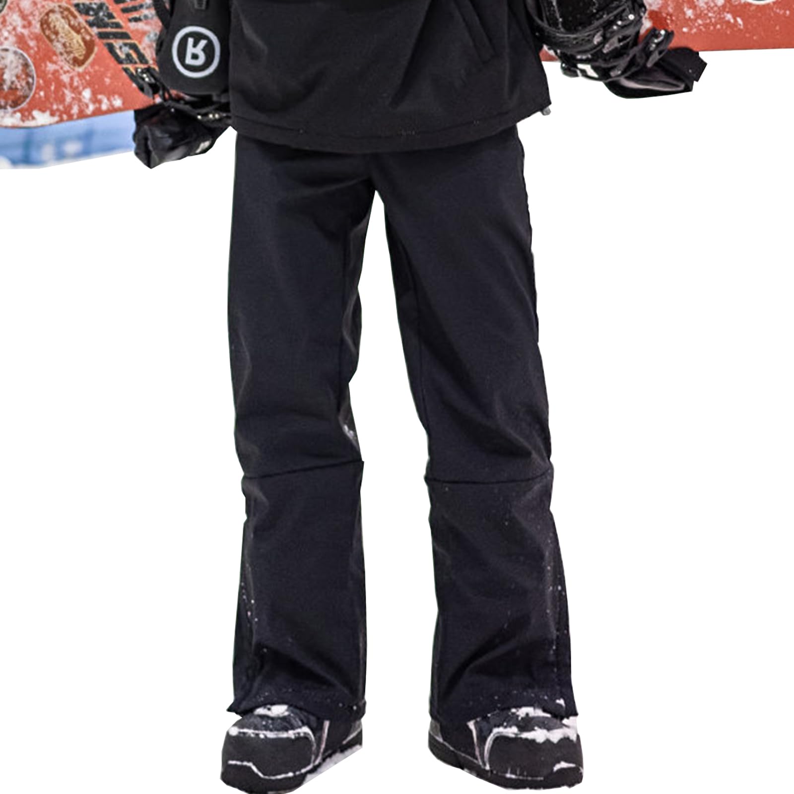 

R u R Лыжные брюки для мужчин и регулируемые сноубордические снежные повседневные st1159 [Кос ю] Женщины, Стильные, Водоотталкивающие, Морозостойкие, Ветрозащитные, Размер, Носить, чёрный