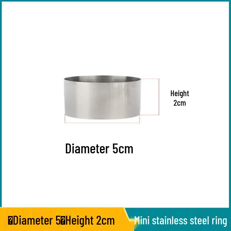 Stainless Steel Round Mousse Rings Set 2x5cm