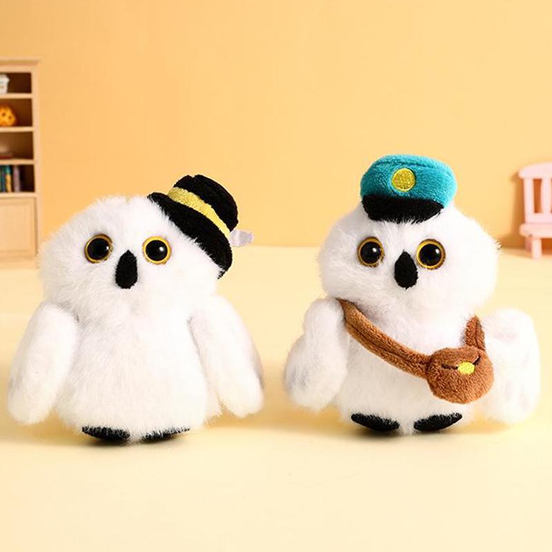 Roztomilý kreslený sova plyšový přívěsek na klíče zábavná novinka sova plyšový přívěsek na klíče kreativní batoh dekorace příslušenství dárky