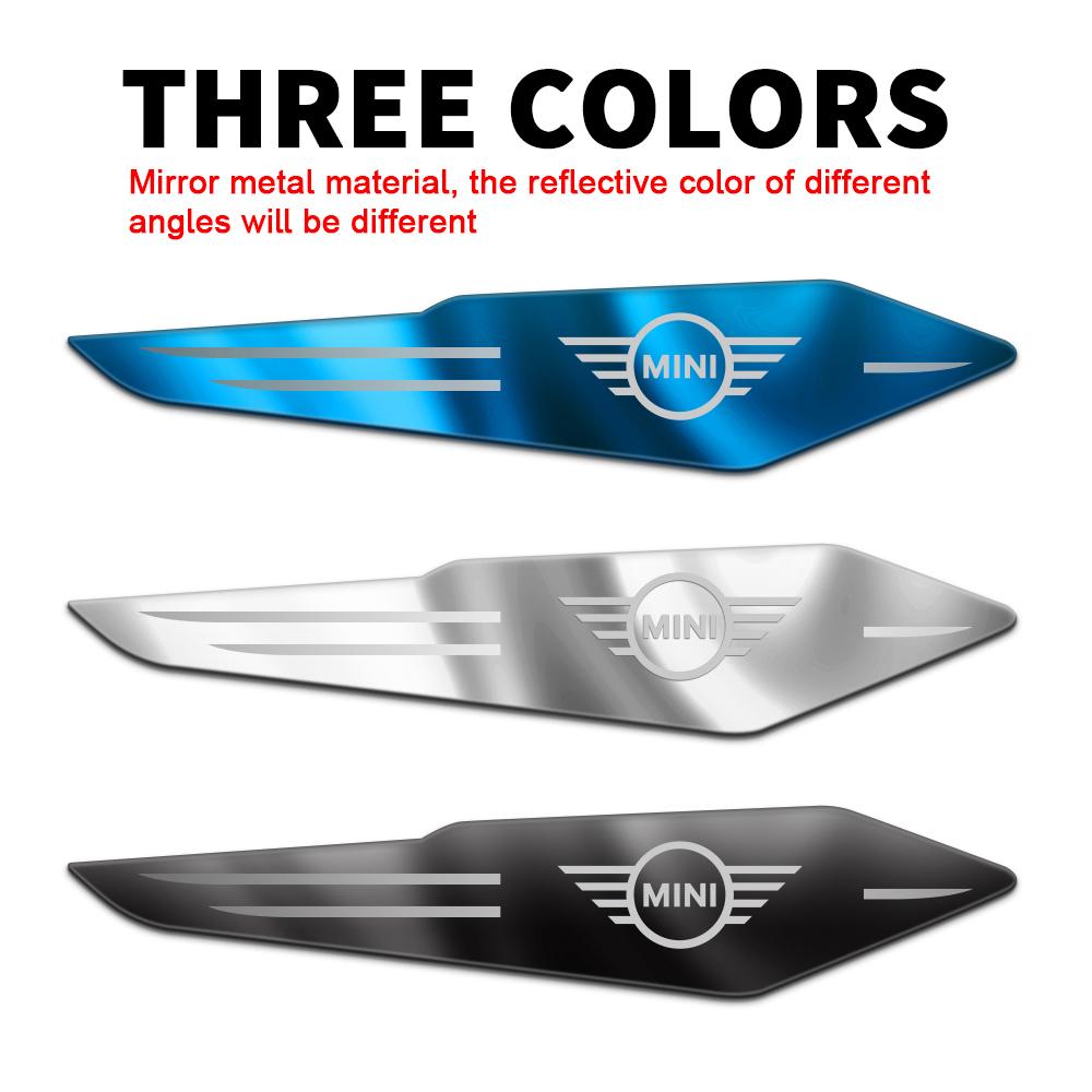 VRT4 2Pcs For MINI Cooper JCW WORKS R55 R56 F55 F56 R57 R58 R59 Metal Car Door Body Side Fender Sticker Emblem Decor Auto Accessories