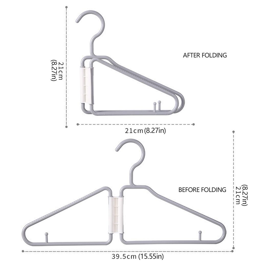 Foldable Coat Hangers Portable Plastic Clothes Storage Hanger Wardrobe Space Saving Coat Rack Home Storage Thickened Hooks