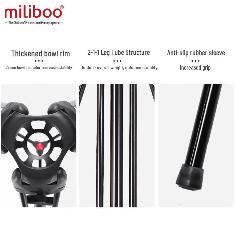 Miliboo MTT606B Double-Tube Camera Tripod