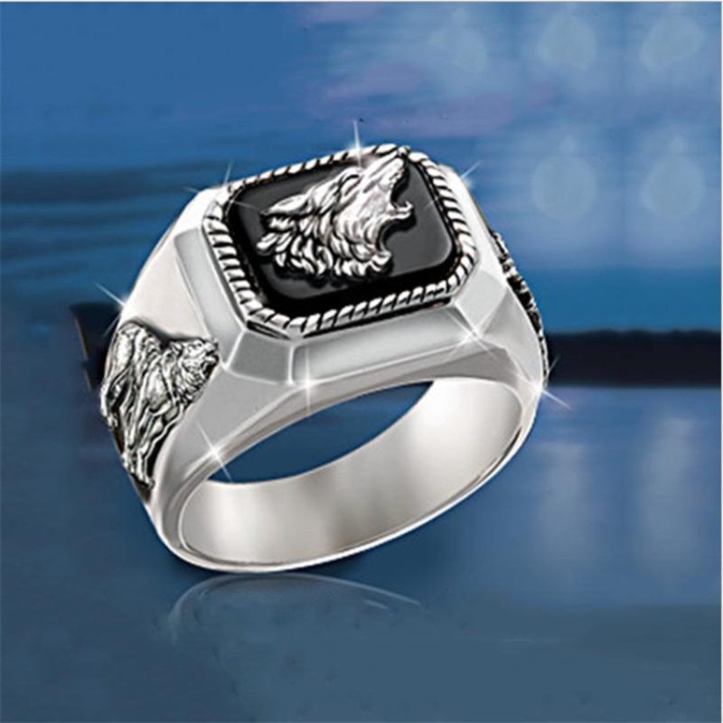 Creative Wolf Head Ring - Fashionable Men's Ring Finger Ring
