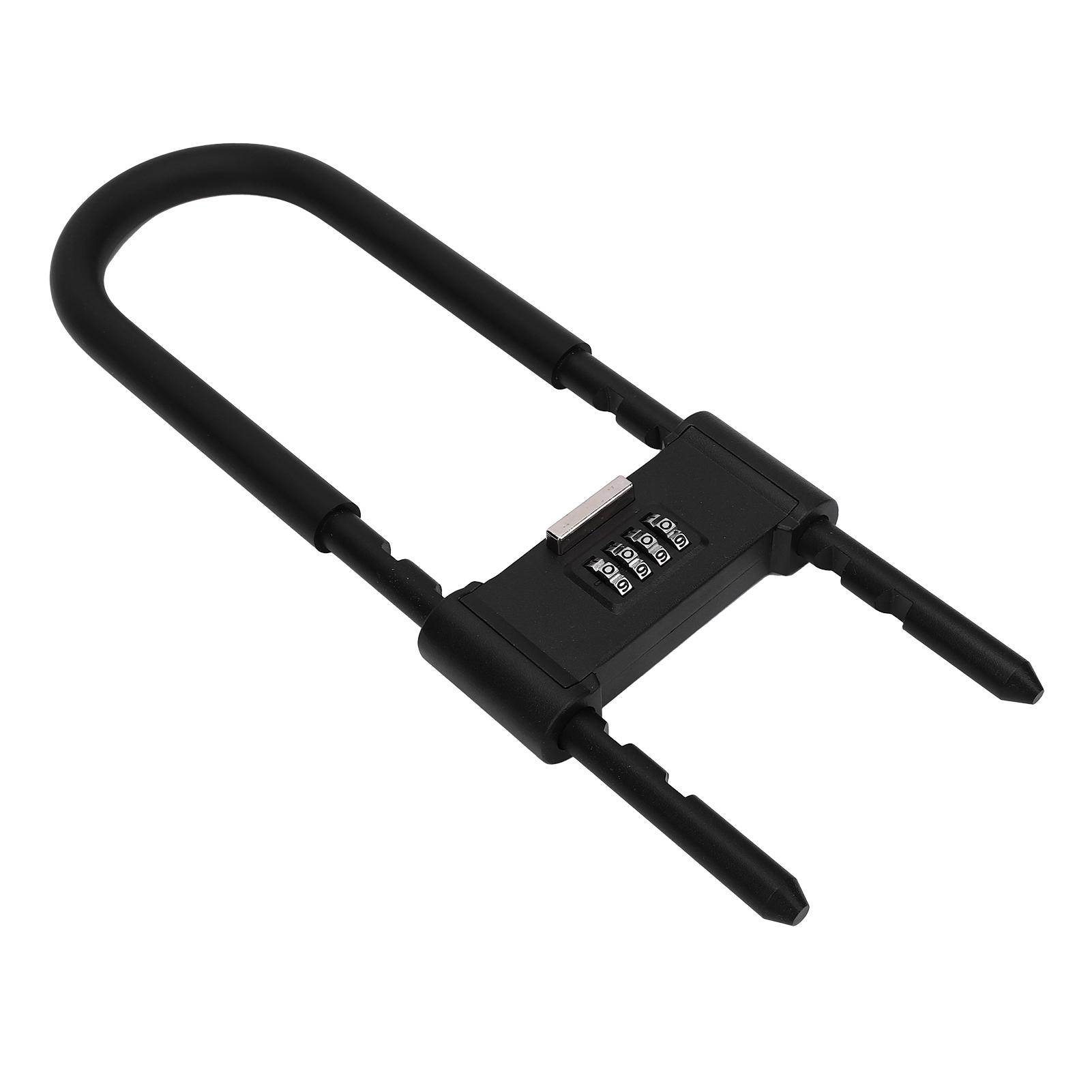 4 Digit Combination Padlock Heavy Duty 160 280mm Adjustable U Shape Security Code Lock for Bikes Gate Shed Fence