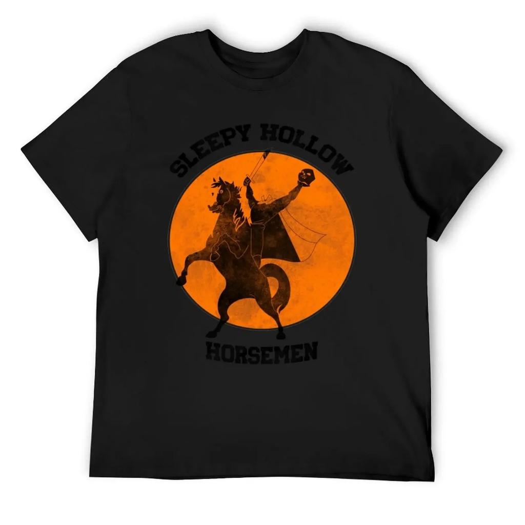 Sleepy Hollow Horsemen T-Shirt Topping Oversize T-shirts Man Vintage Graphic Tee Men T Shirt