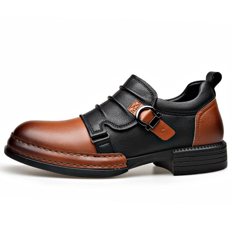 Men's Autumn Retro British Style Martin Boots with Side Zipper and Plush Lining - Short Chelsea Motorcycle Boots