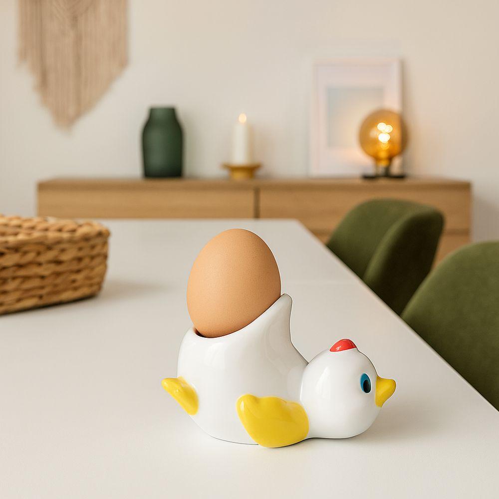 Ceramic Cartoon Eggs Holder Chicken Shape Eggs Base Creative Chicken Eggs Cup  Breakfast