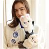 Women Winter Finger Mittens Ladies Plush Gloves Cartoon Animal Ragdoll Cat Panda Simulation Bunny Fur Warm Thick Aldult Glove